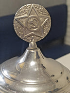Hand-engraved Spasskaya Tower on the Soviet trophy cup