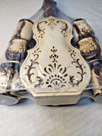 Ceramic decanter with cups fitted around the sides of the violin body – detail 9