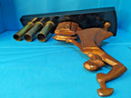 Soviet blacksmith figure at anvil with crossed hammers emblem – detail 9