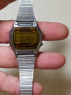 Vintage Soviet digital watch Montana with 16 melodies and steel bracelet