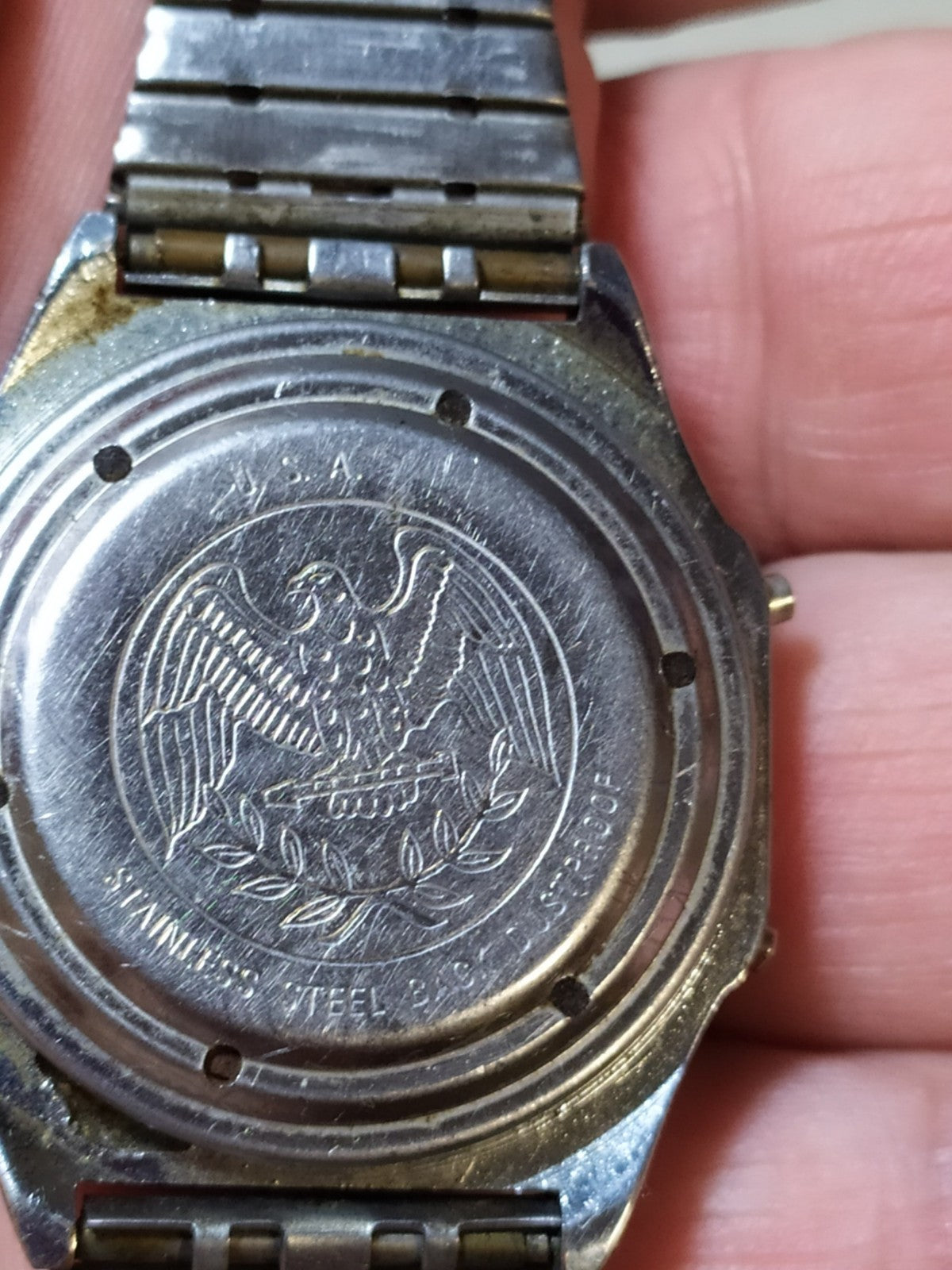 Soviet-era digital watch with stainless steel bracelet – detail 6