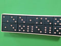 Soviet dominoes set with black carbolite tiles and original case