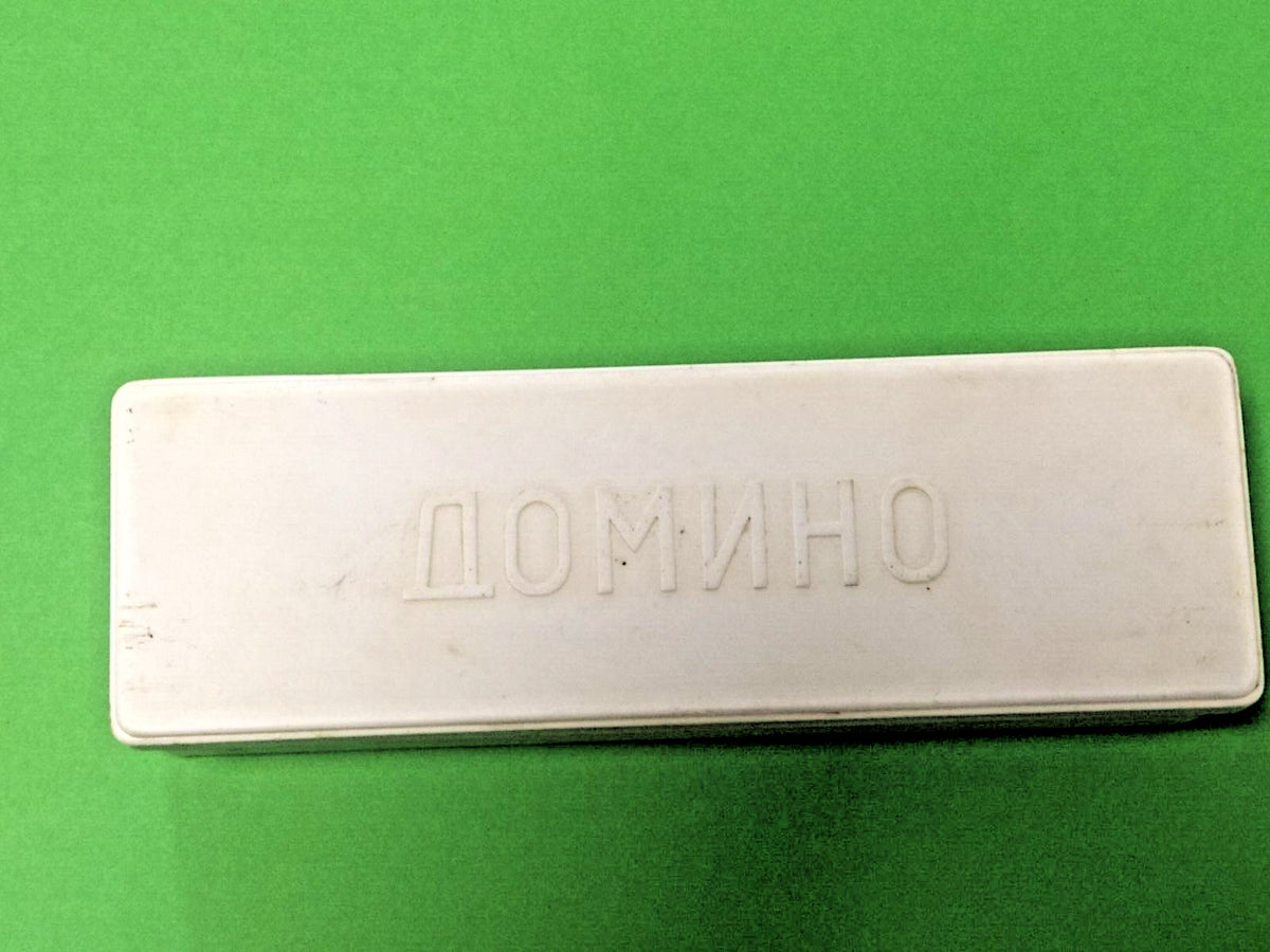 Original Soviet plastic case for the dominoes set