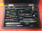 Vintage drafting tools made in USSR, steel instruments with brass fittings – detail 7