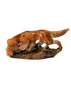 Hunting dog figurine with bird in its mouth, Soviet animalier art