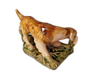 Konakovo faience setter figurine in multi-toned brown glaze, side view – detail 5