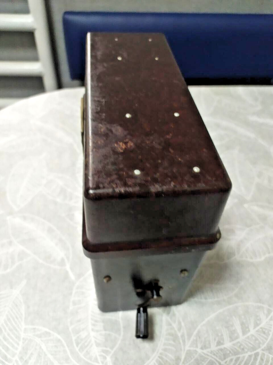 Military field phone TAI-43 with wiring diagram inside the lid – detail 11