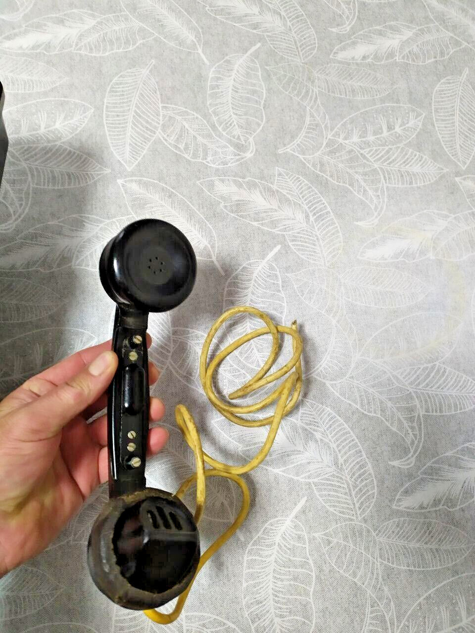 USSR Bakelite telephone handset with push-to-talk button – detail 6