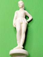 Mid-century Soviet figurine of a young skater in a graceful pose