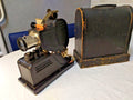 Soviet filmstrip projector by Glavuchtekhprom Plant No. 6 Zagorsk, black crackle finish