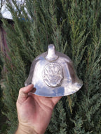 Original leather liner and chin strap inside the Soviet fireman helmet – detail 15