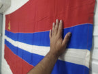 Close-up of small holes and wear on the original Armenian SSR flag – detail 7