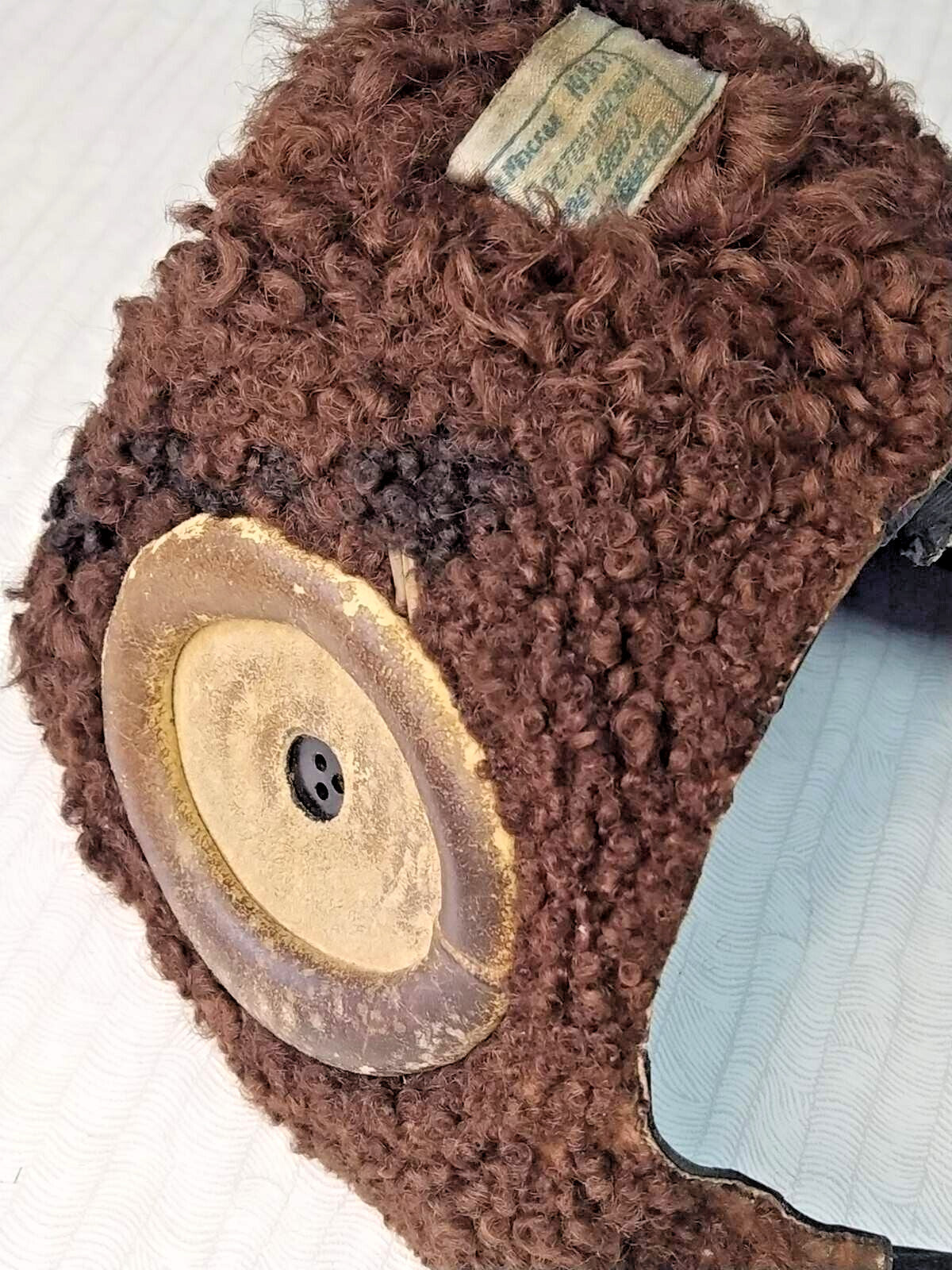 Rostokinsky Fur Factory Moscow 1956 stamp inside the Soviet helmet – detail 15