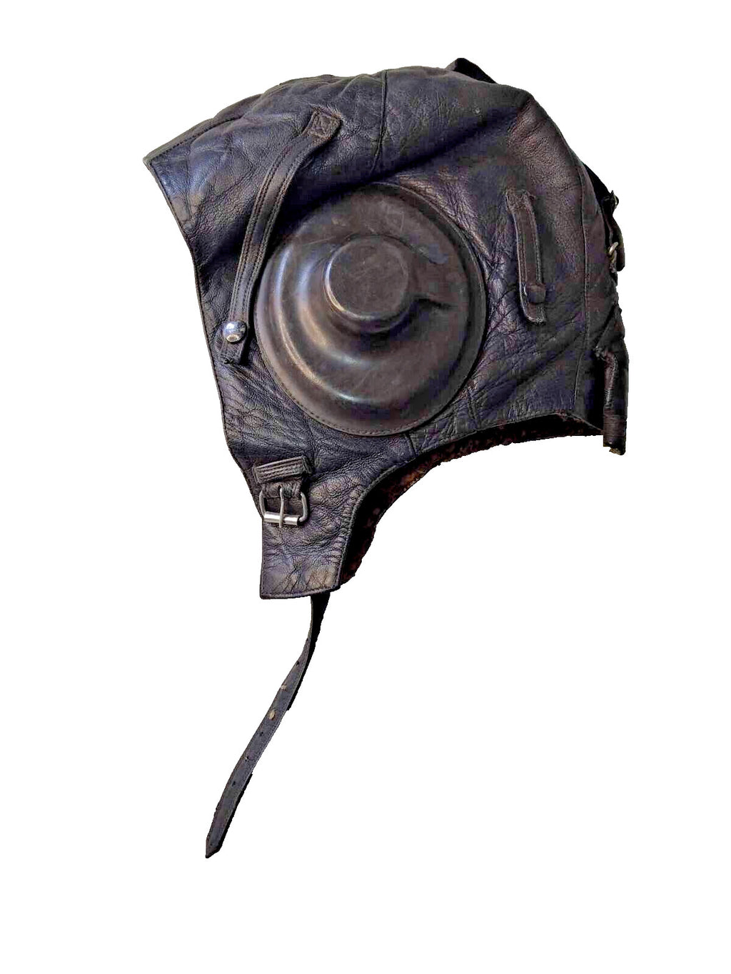 Soviet pilot helmet ear pads for radio headsets and metal buckles