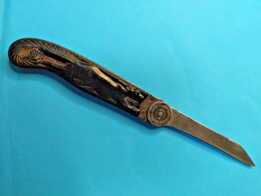 Vintage USSR pocket knife with slip-joint blade open – detail 12