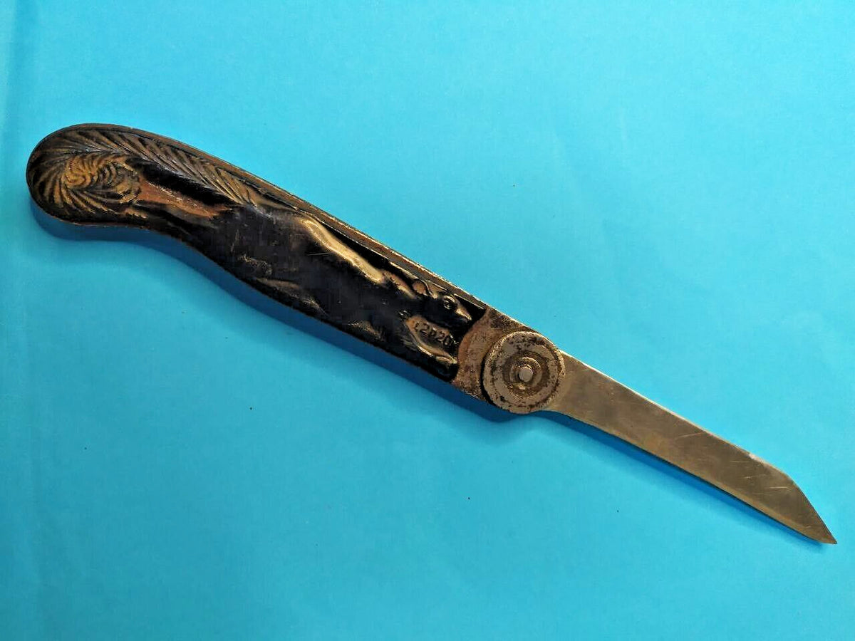 Vintage USSR pocket knife with slip-joint blade open – detail 12