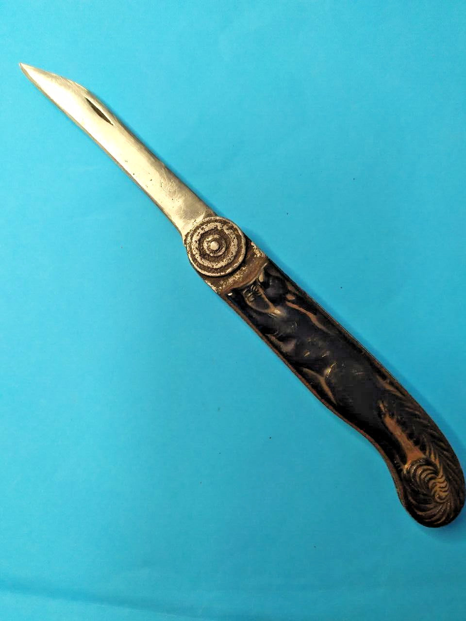 Soviet price marking near the pivot of the Belka knife handle – detail 7