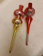 Vintage USSR glass tree topper for the top of a Christmas tree