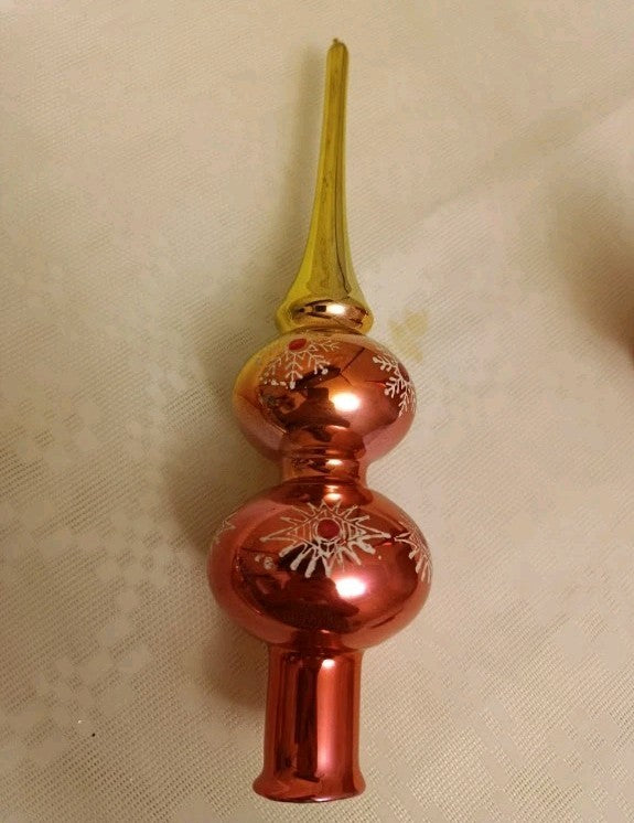 Vintage USSR glass tree topper for the top of a Christmas tree – detail 5
