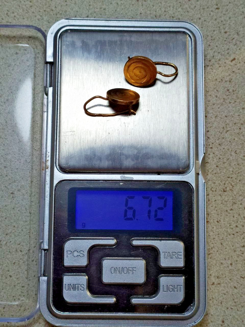 USSR yellow gold earrings, 6.72 grams, detail view – detail 10