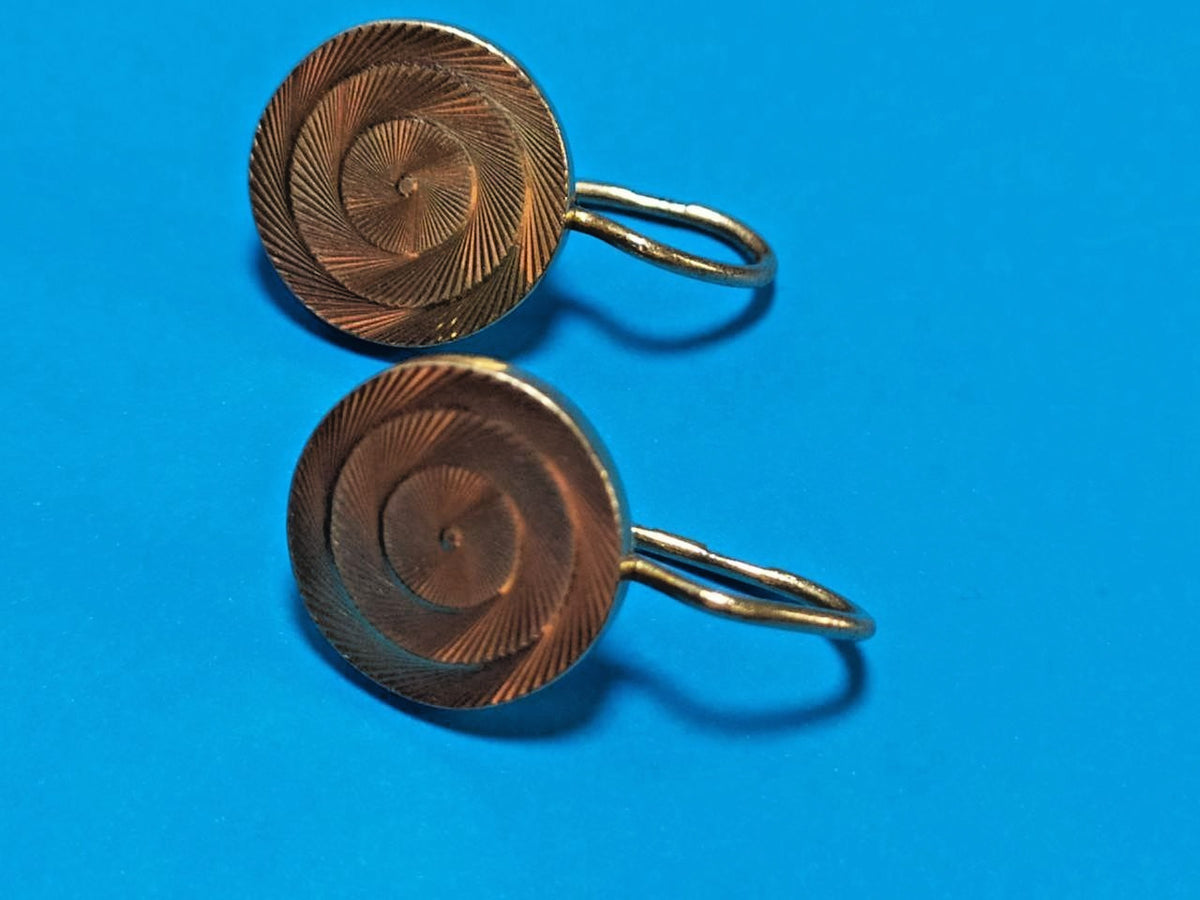 USSR yellow gold earrings, 6.72 grams, detail view – detail 7