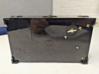 Gold-colored floral pattern under the lid of the Bakelite jewelry box – detail 9