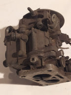 K-126 carburetor side view with throttle and choke linkages