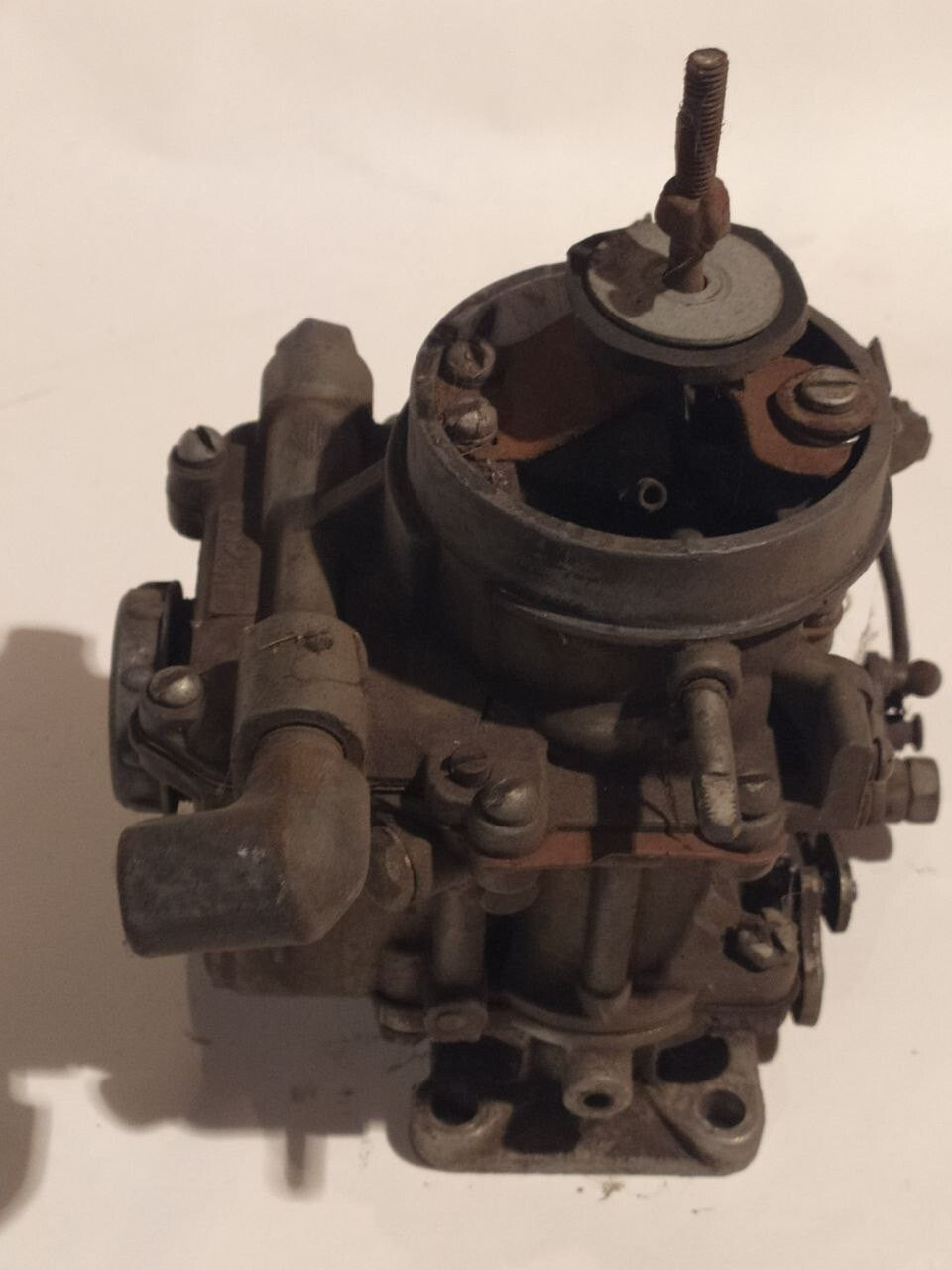 Made in USSR two-barrel carburetor shown from above – detail 7