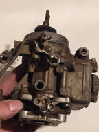 Soviet car parts: vintage carburetor with patina and surface oxidation – detail 9