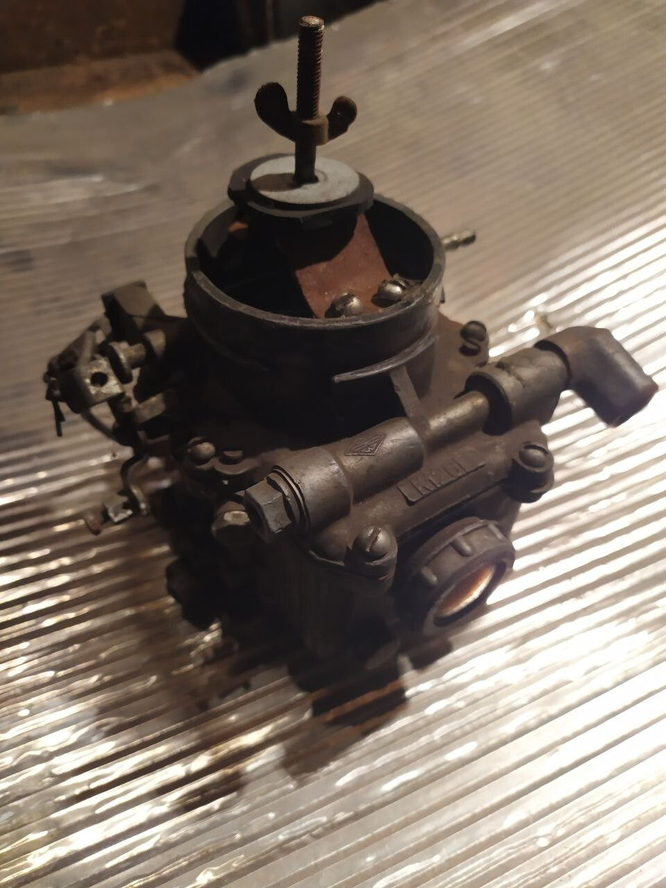 Vintage Soviet carburetor linkages and air filter stud