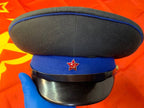 Soviet KGB MVD visor cap with cornflower blue band and Red Star cockade
