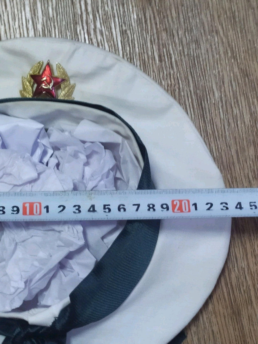 Homemade sailor cap from the Soviet Zarnitsa game uniform – detail 15
