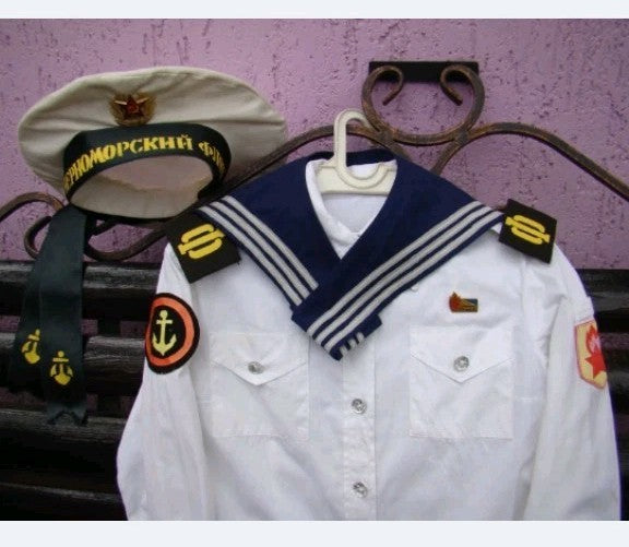 Homemade sailor cap from the Soviet Zarnitsa game uniform – detail 6