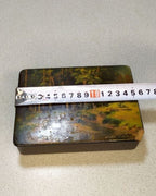 Vintage USSR lacquer box with painted lid and visible chip – detail 12