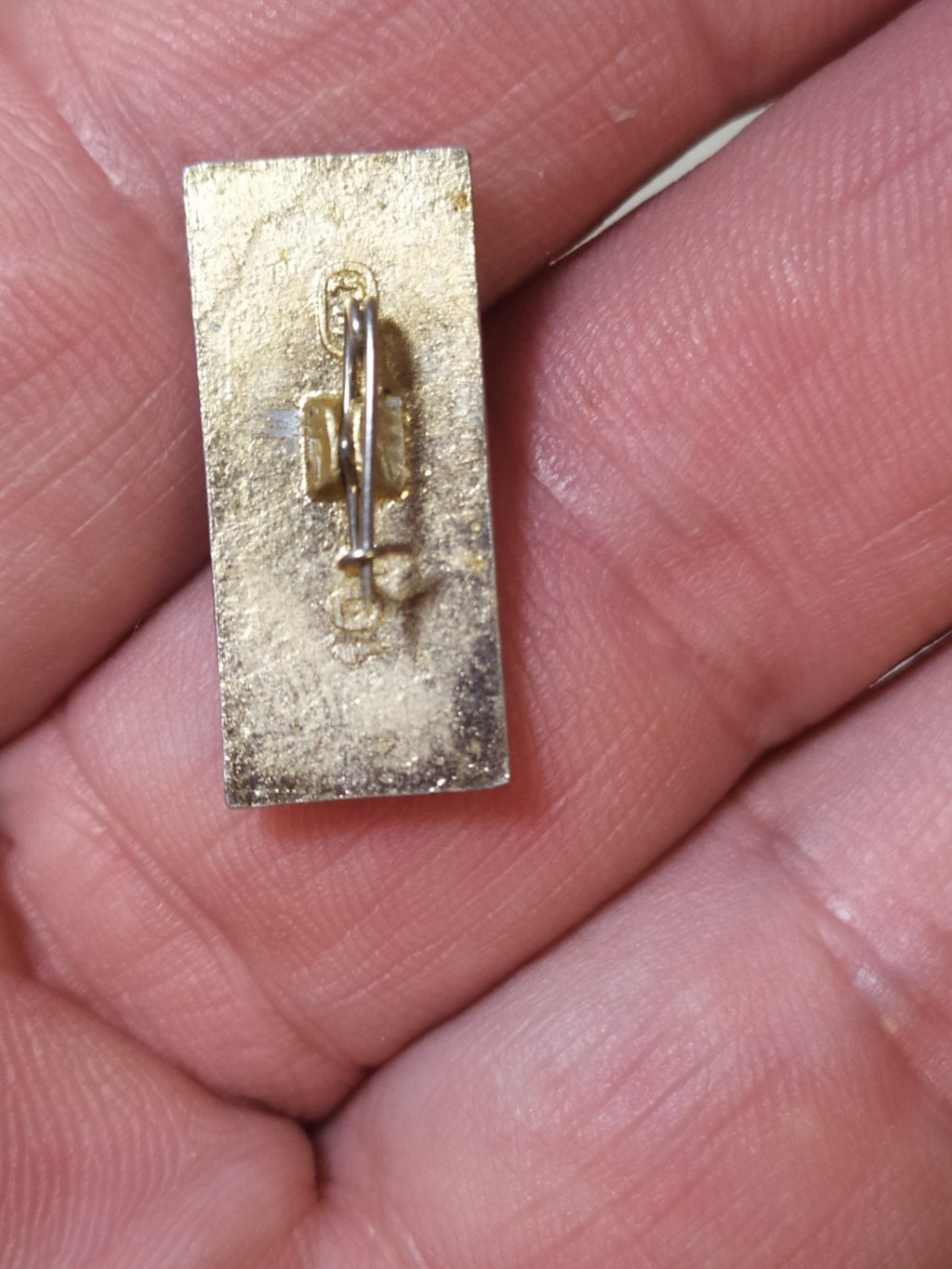 Old Soviet carnation flower pin for Lenin centenary