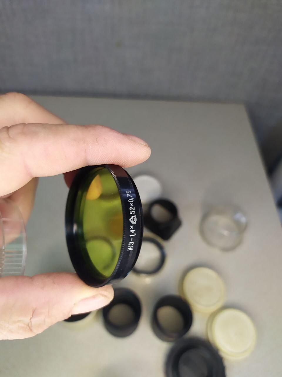 Black metal extension tubes and lens hoods for Zenit camera lenses – detail 10