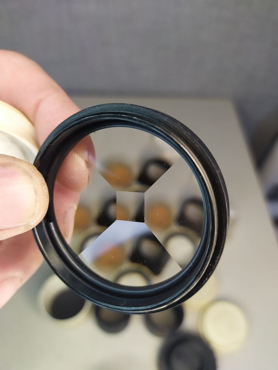 Black metal extension tubes and lens hoods for Zenit camera lenses – detail 13