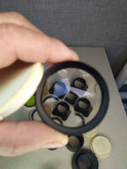 KMZ Zenit logo on a filter from the Soviet lens set – detail 14