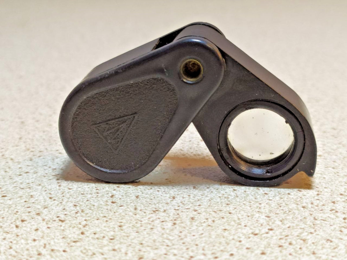 Soviet loupe magnifier 10x, vintage USSR jeweler loupe