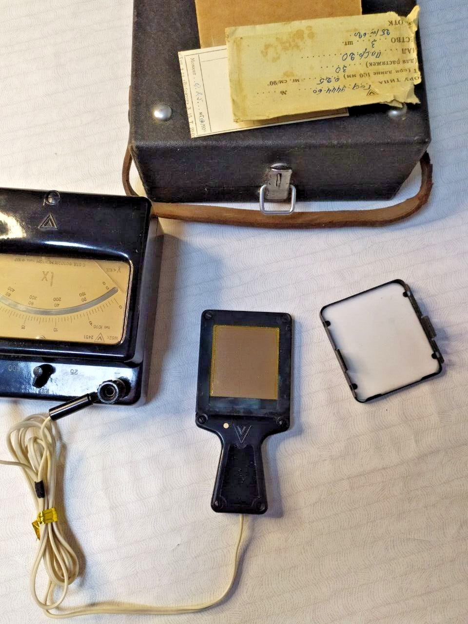F102 selenium photocell probe of the vintage Soviet light meter – detail 12