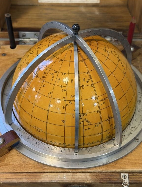 Soviet marine star globe ZG in wooden box, photo 2