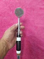 Mid-century cleaver handle with contrasting black and white rings – detail 6