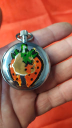 Agat stopwatch in original black plastic case with metal chain