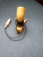 Vintage USSR dynamic microphone body close view