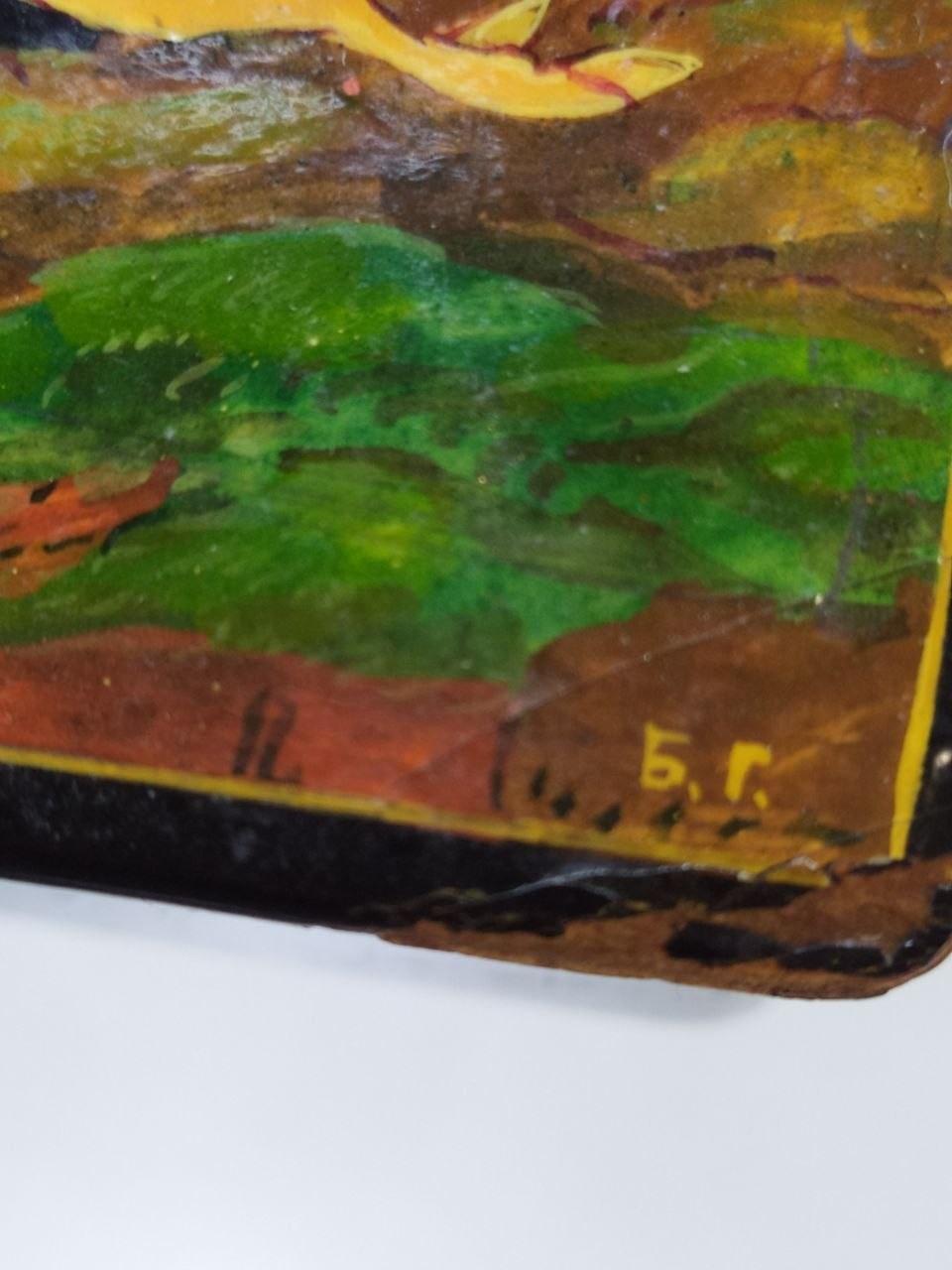 USSR lacquered box with painted lid – detail 13
