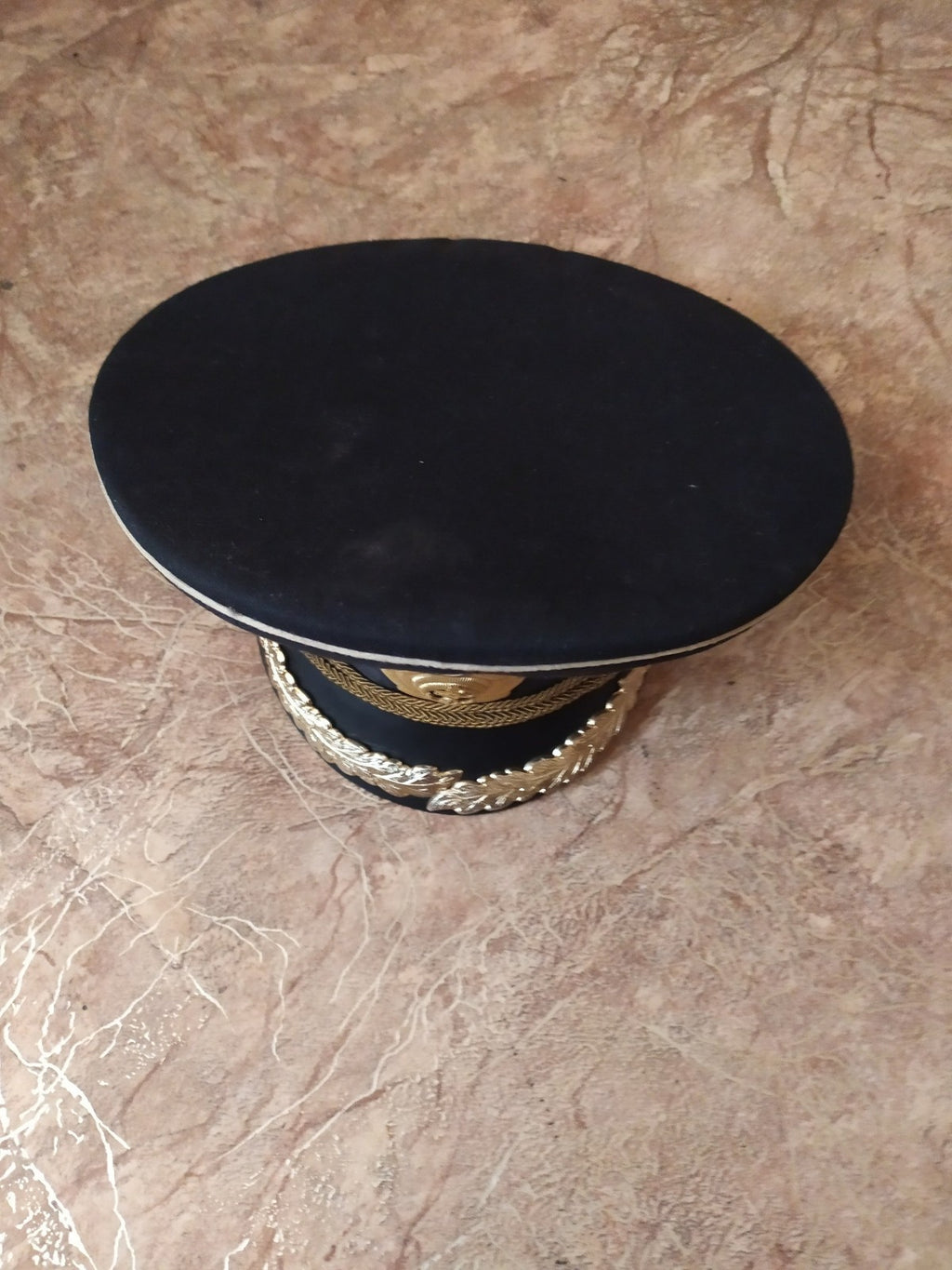 Black wool double-breasted tunic with gold bullion collar patches – detail 23