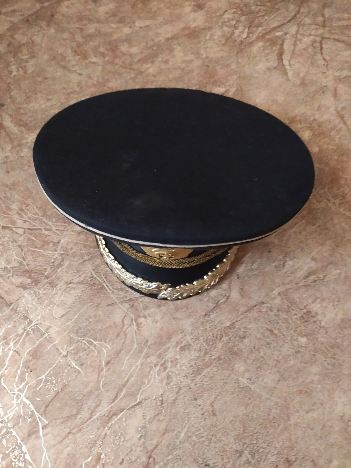 Black wool double-breasted tunic with gold bullion collar patches – detail 23