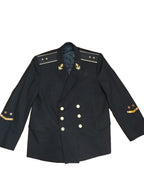 Soviet Navy officer uniform jacket, double-breasted with lieutenant shoulder boards