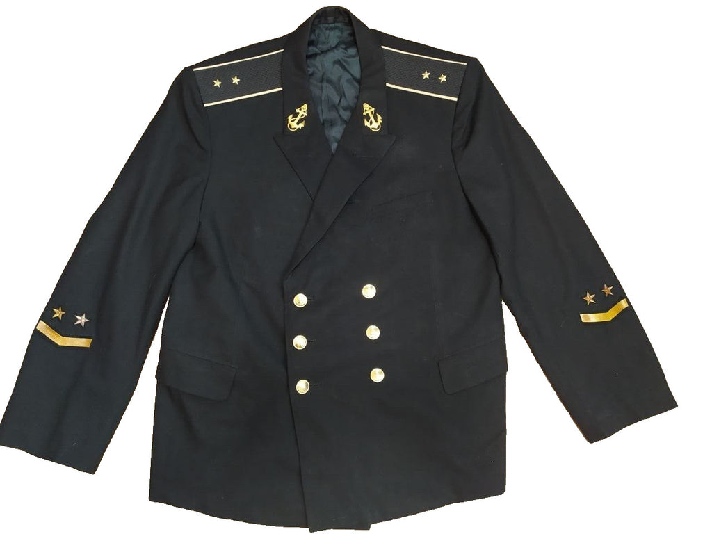Soviet navy lieutenant jacket shoulder boards with two gold stars