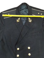USSR military jacket gold-tone anchor buttons and sleeve rank stripes – detail 6